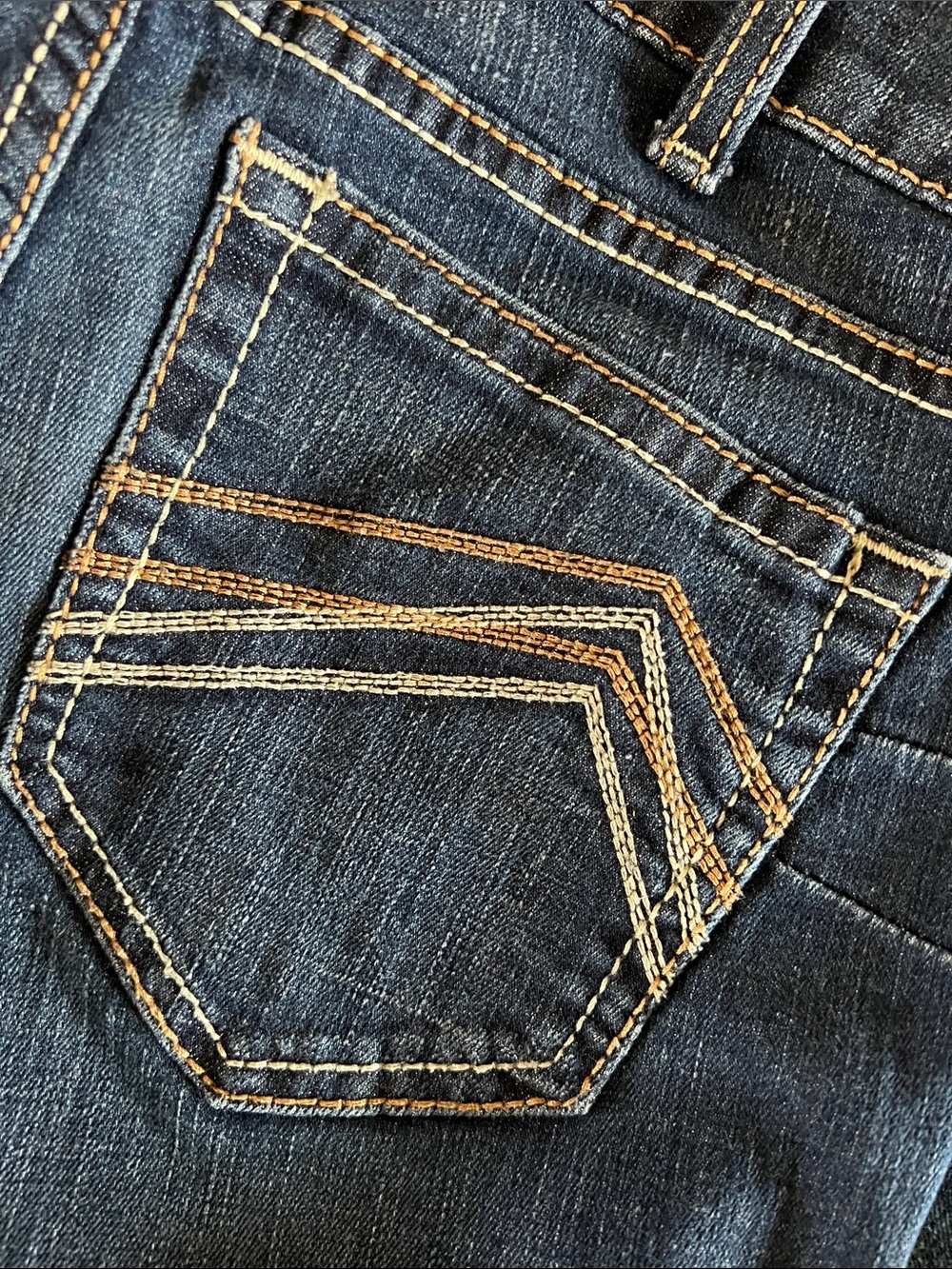 Ariat Dark Blue Bootcut Stretch Jeans with Contrast Stitching - Picture 4 of 4